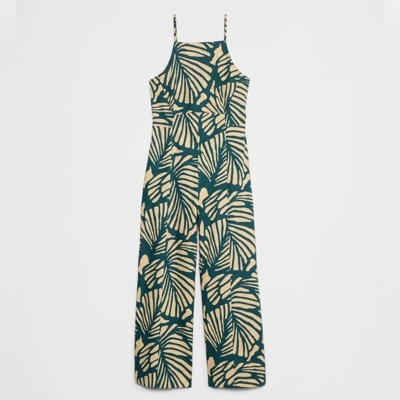NWT Linen-Blend Strappy Tailored Jumpsuit - Banana Republic Factory - Picture 2 of 5
